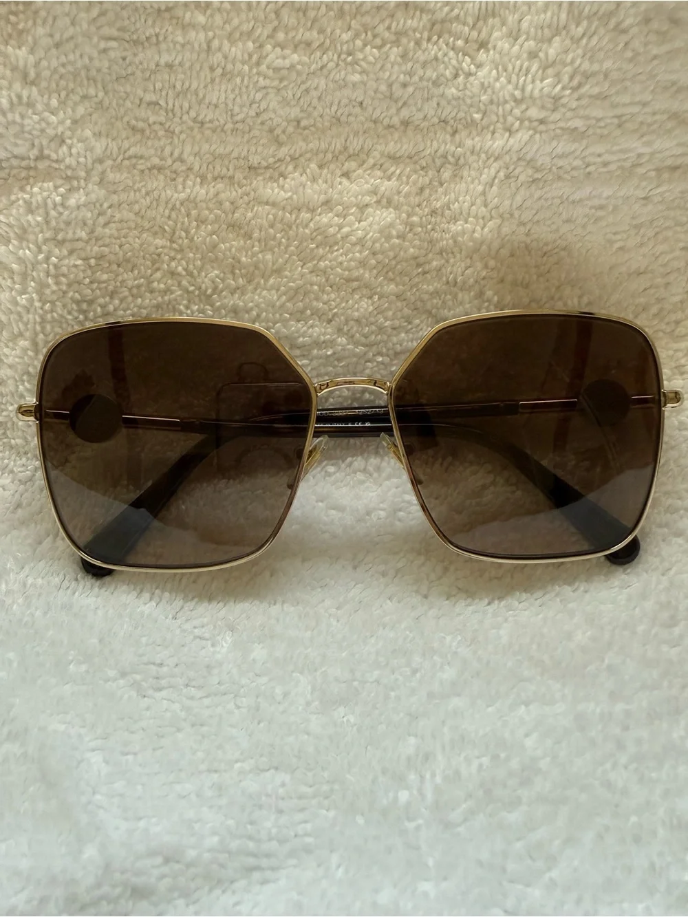 Versace OVE2227 Sunglasses gold frame brown gradient lens